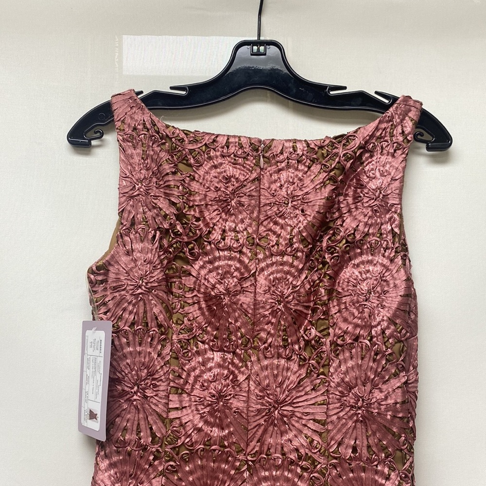 Js Collections pinwheel soutache V-Neck high Low gown - Picture 7 of 10